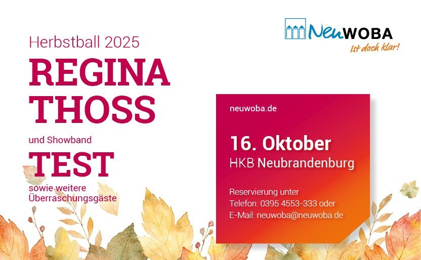 Bild / Grafik um die News 18. Herbstball der Neuwoba zu visualieren.