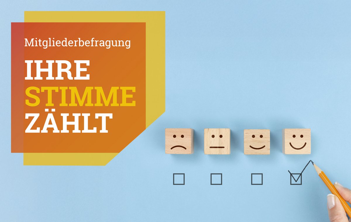 Bild / Grafik um die News Mitgliederbefragung zu visualieren.