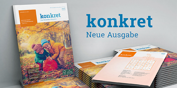 Bild / Grafik um die News  Mitgliedermagazin „konkret“ 3 / 2025 zu visualieren.